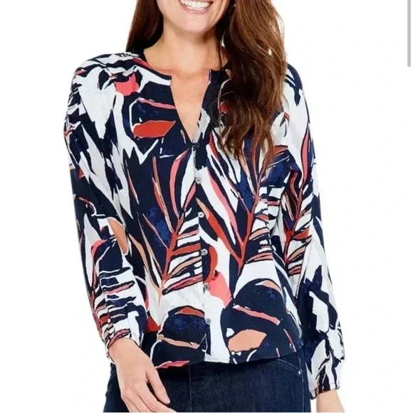NWT NIC+ZOE Women's Seaside Shade Shirt - Picture 3 of 10